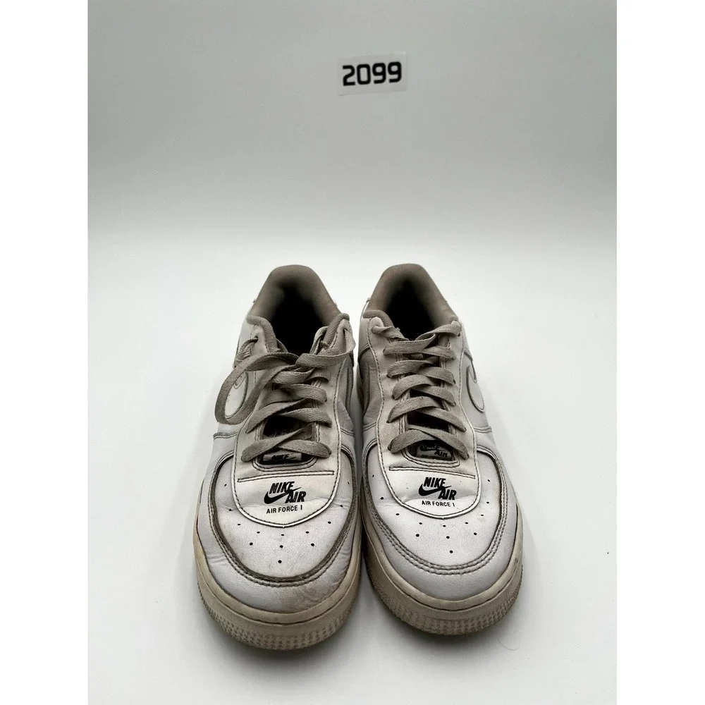 Nike Air Force 1 LV8 3 Unisex Kid 6.5 Casual Shoe Multiple Logos Leather Sneaker